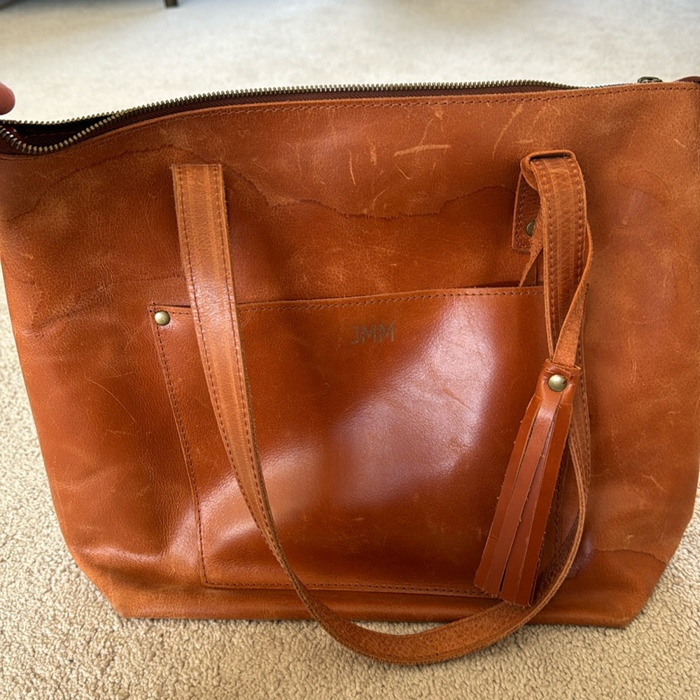 Hide brand leather bag